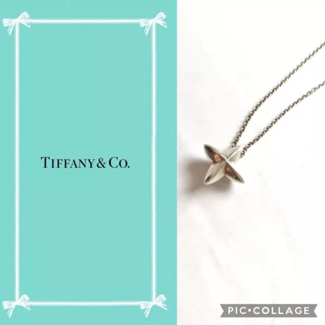 TIFFANY & Co Elsa Peretti sirius star close Pendant Sterling Silver 925 Necklace