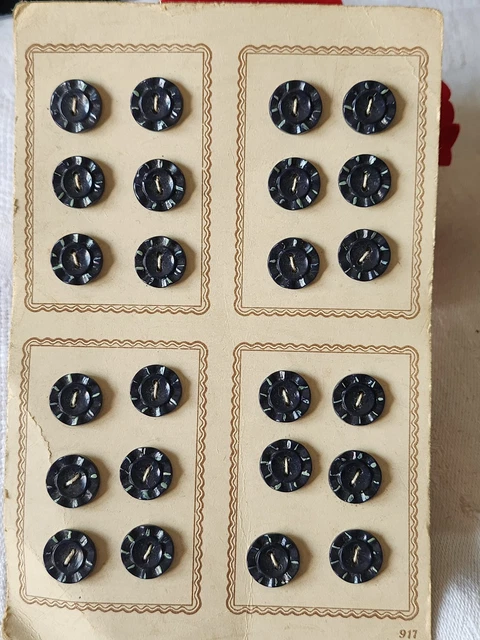 100 Boutons Fleurs En Cuir Vintage Années 40 - Mercerie Ancienne, Vert, Fait Main, 1,9 Cm
