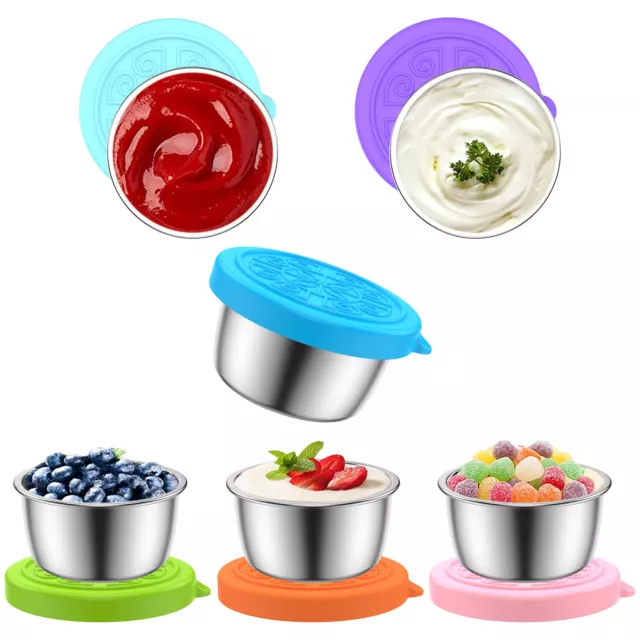 Dips Containers To Go, Silicone Salad Dressing Container, 1.6 oz