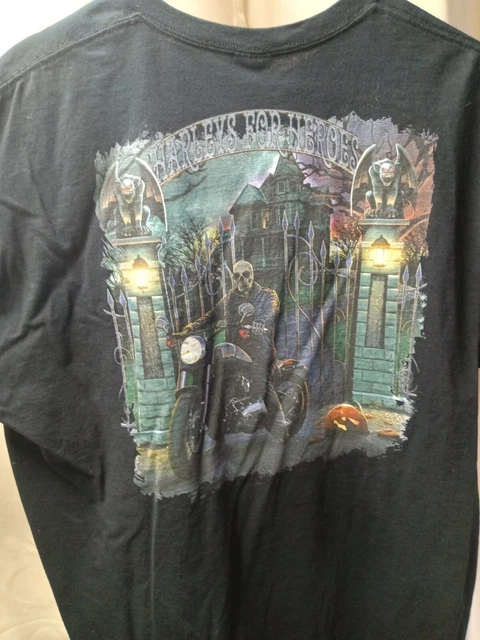 Vintage Harley Davidson Motorcycle Men's T-Shirt size XL Harleys Heroes Black