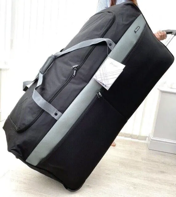 Extra Large Travel Luggage Wheeled Trolley Holdall Suitcase Duffel Bag Cabin Bag