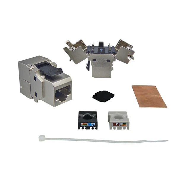 Click Mode Rj45 RJ45 KEYSTONE MODULO Cat.6a 500 MHZ 10Gbit Schermato Nessun Attrezzo ...
