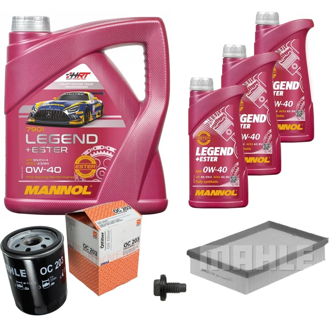 MAHLE Inspektionspaket 7 L MANNOL Legend+Ester 0W-40 für Ford Mondeo I Turnier