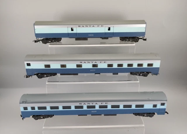 RIVAROSSI ATSF SANTA FE 1920'S HEAVYWEIGHT PASSENGER CAR SET A HO