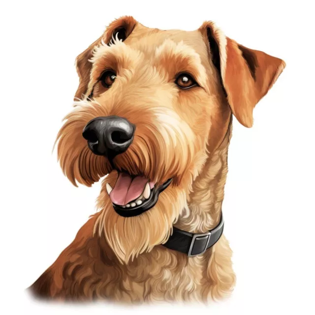 Designer Aufkleber / Sticker Fotosticker - Hunde -  Airedale Terrier Porträt 02