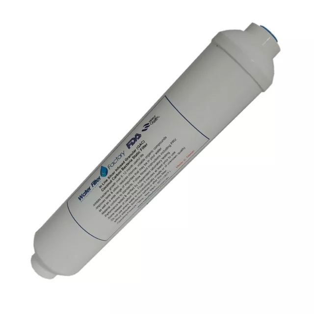 In Line Silver Infused Carbon Water Filter | Anti Bacterial Inline GAC Filters