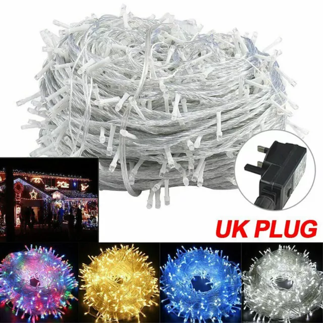 20-1000 LED Fairy String Lights Waterproof for Christmas Tree Garden Outdoor UK