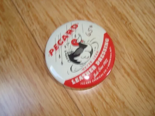 Vintage PECARD Leather Dressing, 3.5 oz Metal Container (F)