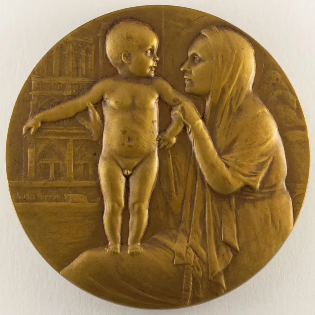 Médaille Les Parisiens de Paris - 1880 - 1930 - Signée par Charles Perron