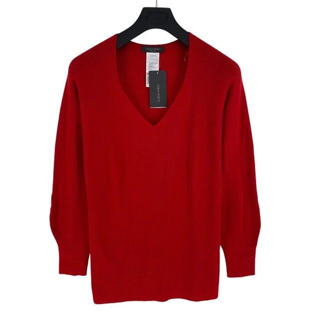 Pull femme TALBOTS Petites rouge 100% cachemire taille L 12266