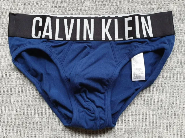 CALVIN KLEIN MENS Intense Power Hip Brief Size S 71-76cm Blue Cotton Brand New