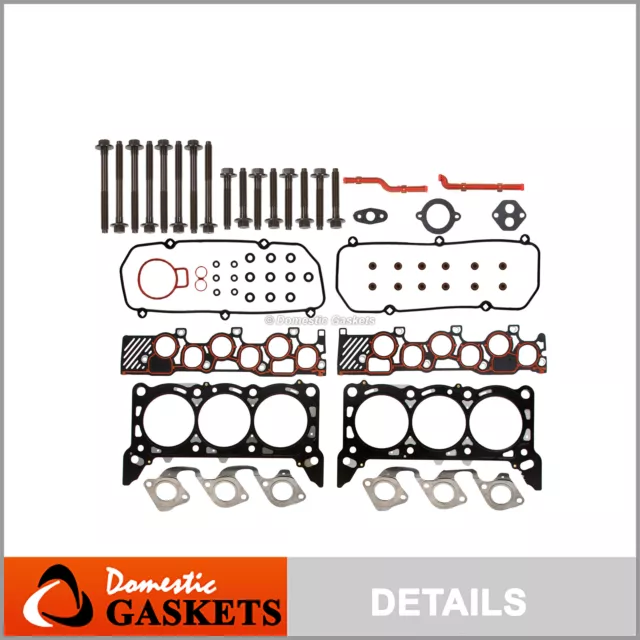 Fits 97-98 Ford F150 E150 E250 4.2 12-Valve OHV Head Gasket Head Bolts Set VIN 2