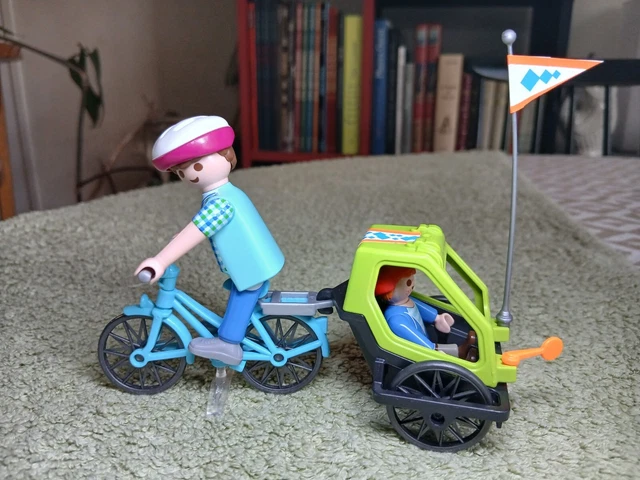 PLAYMOBIL vintage city life parc enfant garçon vélo cross du set 5024