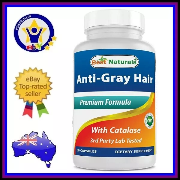BEST NATURALS ANTI-GRAY Catalase Hair Growth Loss Formula Vitamins Supplement