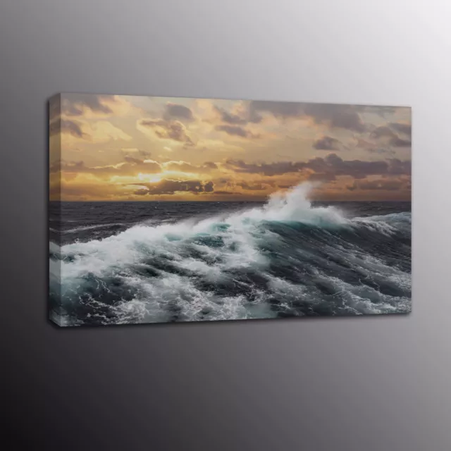 Modern Giclee Canvas Print Painting Sea Wave Scenery Wall Art Picture Home Decor
