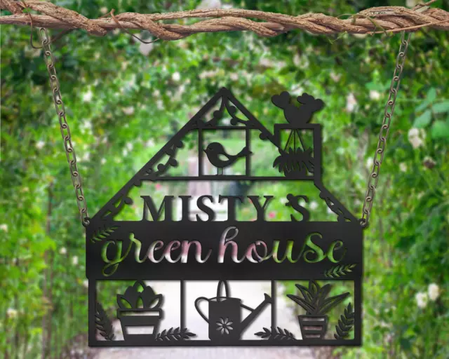 Custom Metal Hanging Garden Sign, Welcome to Our Garden , Memory Garden Sign