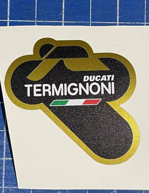 Autocollant Stickers Termignoni Résistant Al Chaleur 9 CM SX Noir Ducati Or