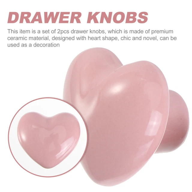 2 Pcs Vintage Door Knobs Decorate Child Jewelry Drawer Wardrobe Handle 3