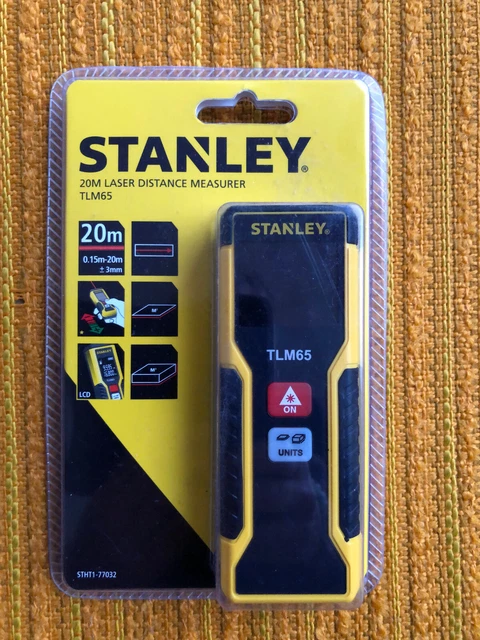 Télémètre Laser Stanley STHT-77032 TLM65 - Portée 20m, Précision 0.3mm, Neuf