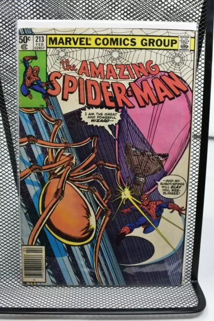 Amazing Spider-Man #213 Newsstand Marvel 1981 Dennis O'Neil & John Romita Jr 7.5