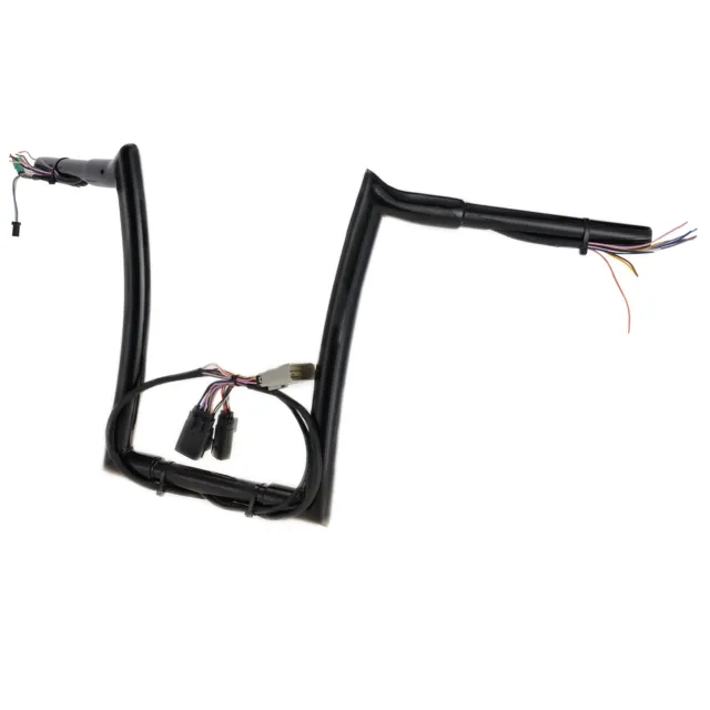 PRE-WIRED 12 RISE 1.25 Fat 1 Clamp Ape Hangers Meathook Bars For Harley  08-13 $269.99 - PicClick