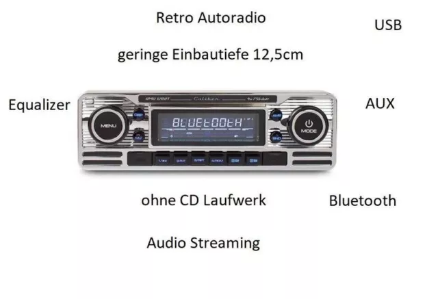 AUTORADIO CALIBER RMD-120BT Retro Design, Bluetooth EUR 65,11 - PicClick DE
