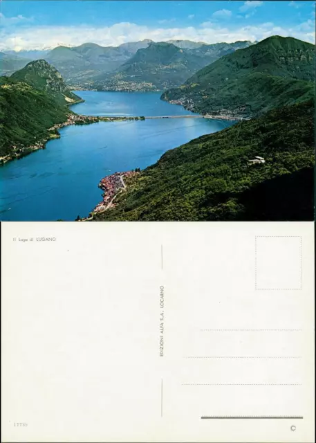 Ansichtskarte Lugano Panorama-Ansicht Il Lago di LUGANO 1970