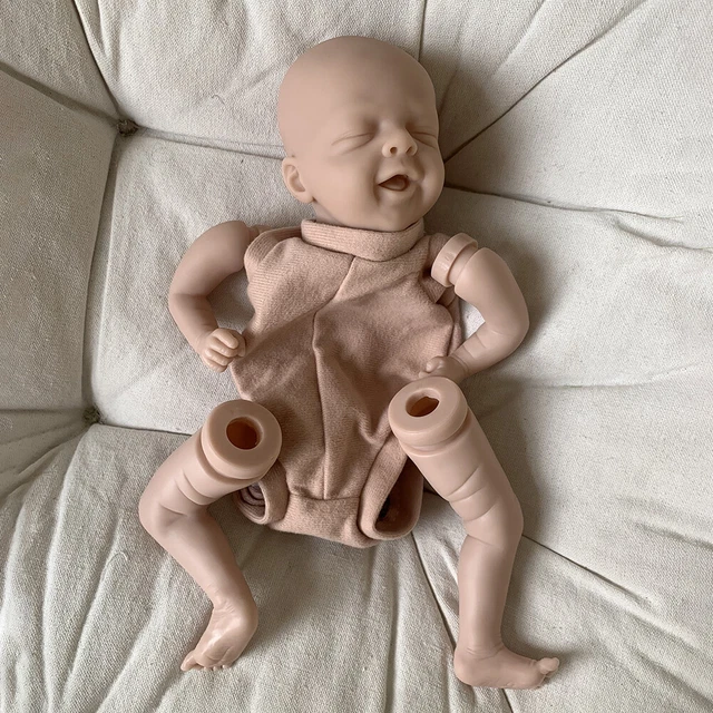 Soft Touch Unfinished Reborn Doll Kit Hand-assembled Infant Real Emotions Baby