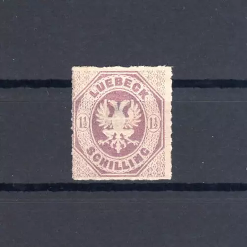 Altdeutschland Lübeck 1 1/2 S Mi.Nr. 14 ungebraucht (*), 1865