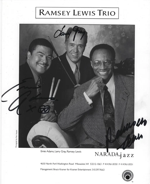 Ramsey Lewis Trio Autographed Signed 8x10 Photo -  Jazz - 3 Signatures - w/COA