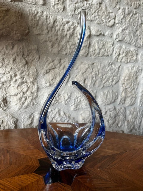 Coupe centre de table cristal Bayel France forme étoile vintage