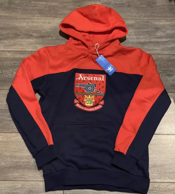 Brand New Adidas Arsenal AFC 90-92 Logo Pullover Hoodie Size S