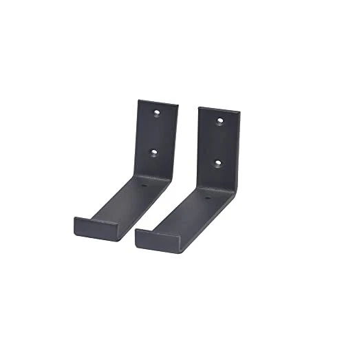Shelf Brackets 2 Pack Heavy Floating Duty 5.5"L x 4.0"H x 1.5"W Black Metal S...