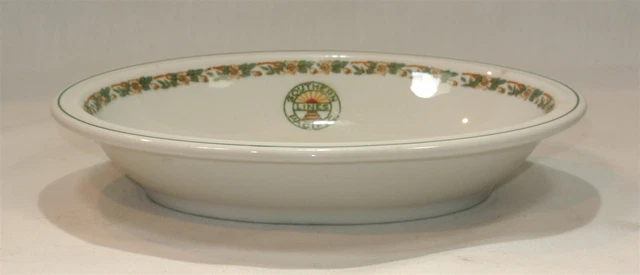 Vintage SOUTHERN PACIFIC RAILROAD Sunset Pattern Oval Bowl 8 inch Buffalo China 3