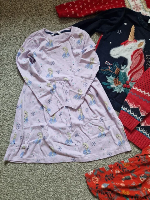 Girls Red / Christmas Clothes Bundle  Jumpers Dresses  Age 5-6yrs / 4-6 Years 4