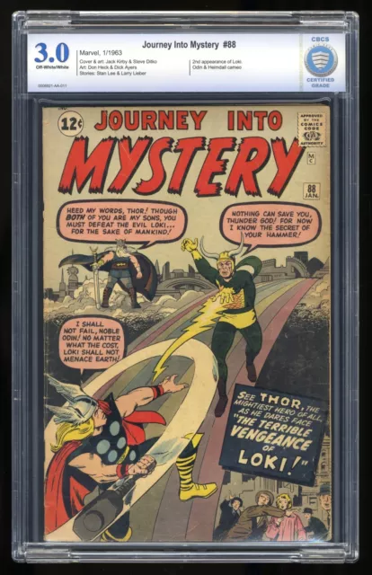 Journey Into Mystery #88 CBCS GD/VG 3.0 2nd Appearance Loki! Thor! Marvel 1963