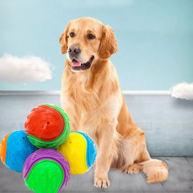 Bola de masticar hinchable de goma fuerte juguetes chirriantes bolas juguete de sonido