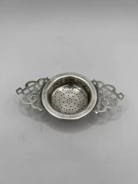 Arthur Price of England Silver Plated Tea Strainer and Drip Cup 1995.