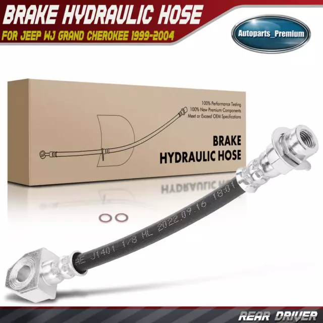 Rear Left LH Brake Hydraulic Hose for Jeep WJ Grand Cherokee 1999-2004 4.0L 4.7L