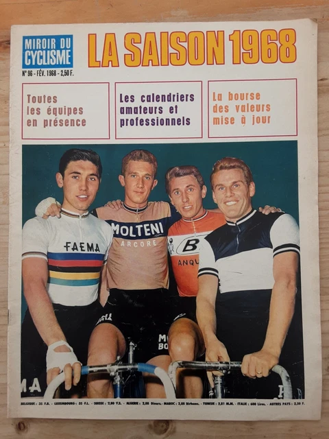 LOT 5 REVUES MIROIR DU CYCLISME MENSUEL 1968 avec la photo couleur 4