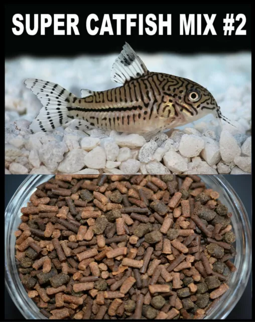 ABF SUPER CATFISH MIX #2 ,Cichlid,Cory catfish,Krill,Blackworm,Earthworm,ABF80N