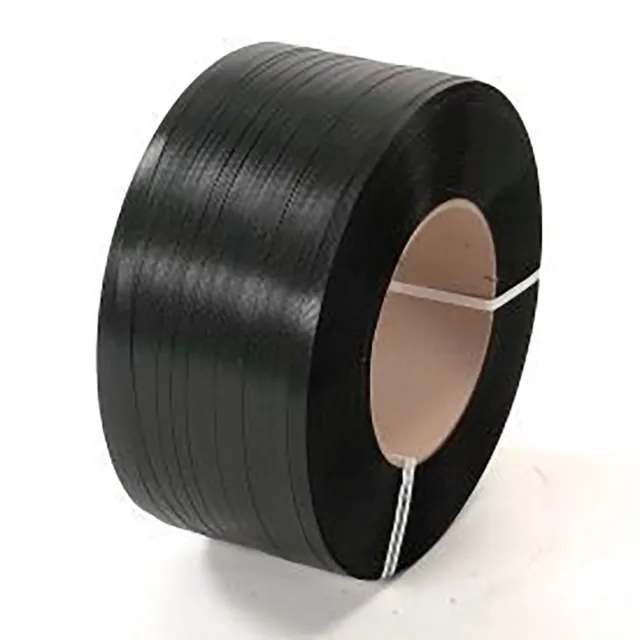 Global Industrial Polyester Strapping, 1/2"W x 6500'L x 0.028" Thick, Black