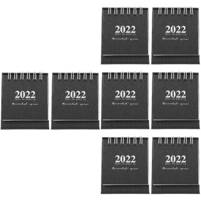 8 Pcs Einfacher Mini-Tischkalender Papierkalender Vertikal Kalender Büro
