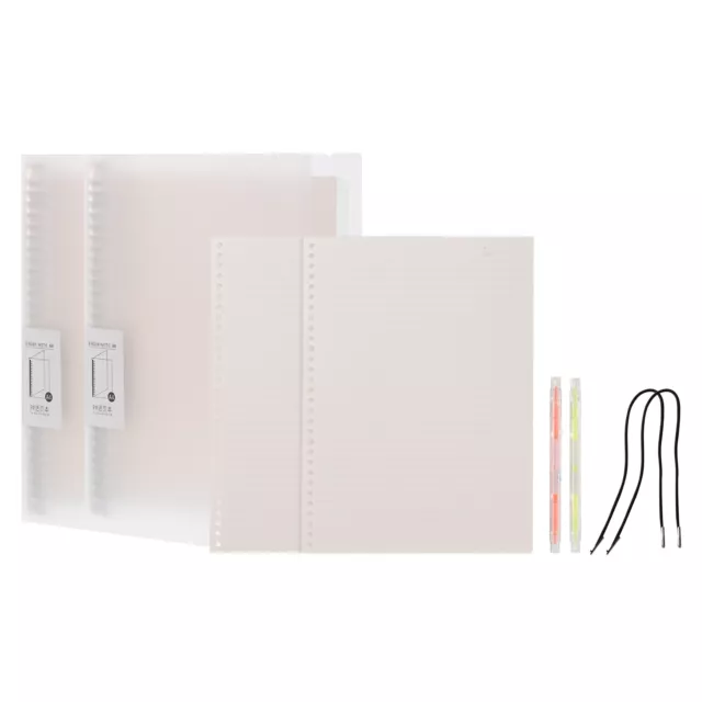 A4 Notebook Raccoglitore,2 Set 8 Divisore Scheda 30 orings 180 Fogli,Bianco