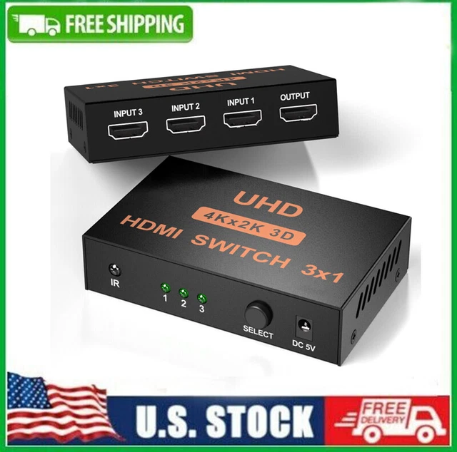 4K HDMI Cable Repeater Mirror Splitter TV PC Duplicator HUB Box 4K 1080P 3D Xbox