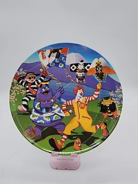 VTG McDonalds Plastic Collectors Plate 2000 Ronald Grimace Hamburgler Fly Kite