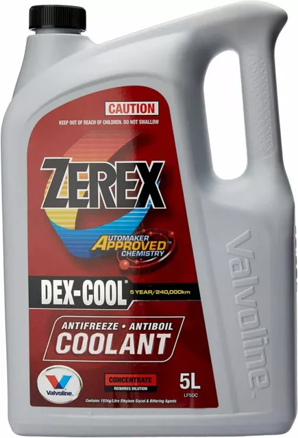 Valvoline Zerex Dex-Cool Radiator Coolant Concentrate 5 litre 0937.05