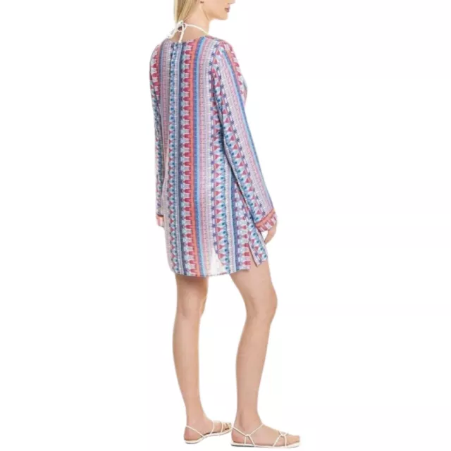 La Blanca Global Jive Long Sleeve Tunic CoverUp In Bird of Paradise Small New 3