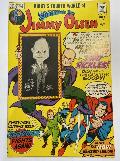 SUPERMAN'S PAL, JIMMY OLSEN #139 Jack Kirby DC Comics 1971 VF