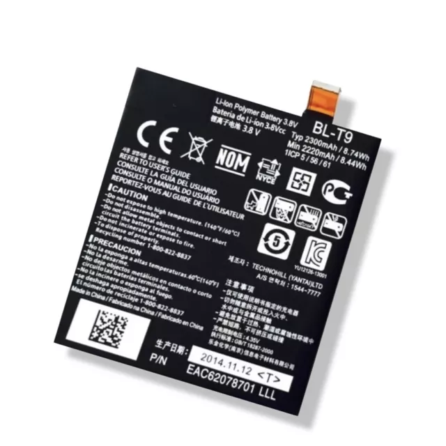 Akku für LG Nexus 5 D820 D821 BL-T9 BLT9 2300 mAh Batterie Accu NEU